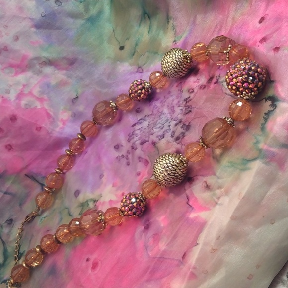 unmarked Jewelry Vintage Amber And Gold Fashion Necklace Poshmark